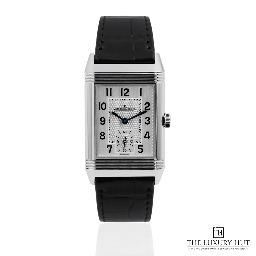 Jaeger LeCoultre Reverso Duoface Day Night Steel Black Silver 213 8 D4