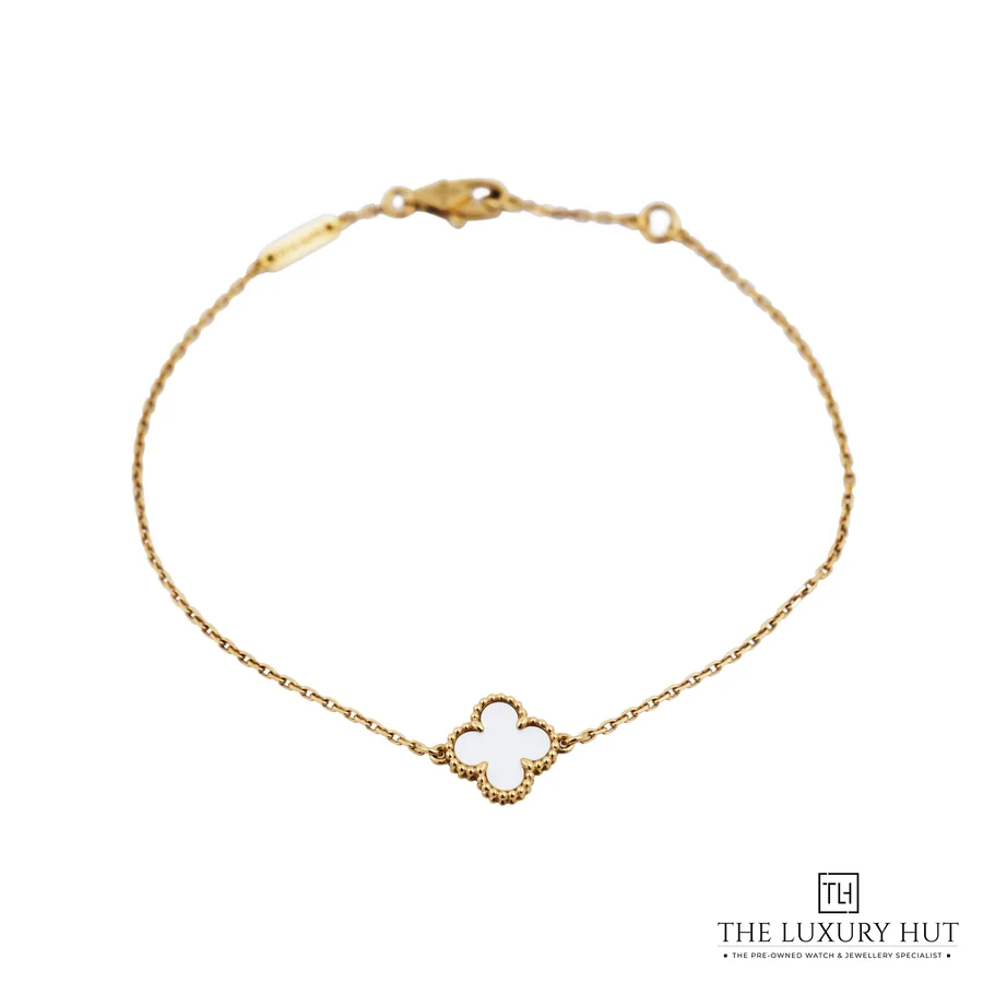 Van Cleef   Arpels Sweet Alhambra Gold   MOP Bracelet VCARF68800