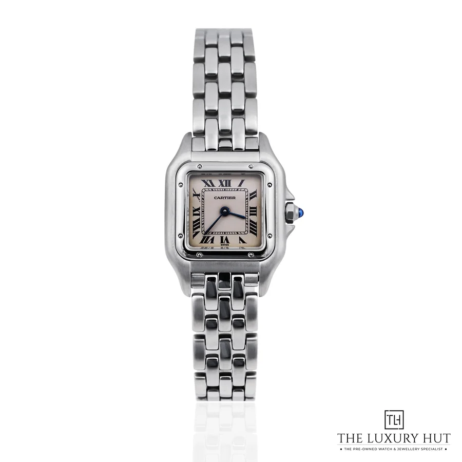 Vintage Cartier Panthere Small Steel 22mm Cream Ivory 1320