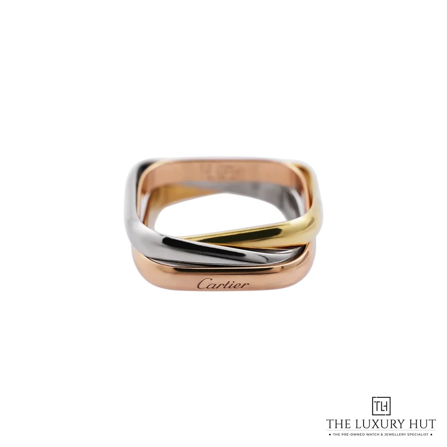 Cartier Trinity Cushion Ring Classic Yellow  White   Rose Gold
