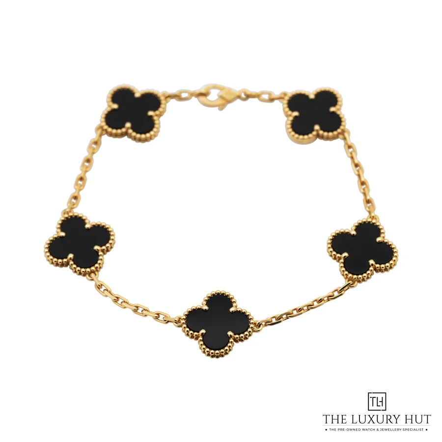 Van Cleef Arpels Gold Onyx Motifs Bracelet VCARA41300