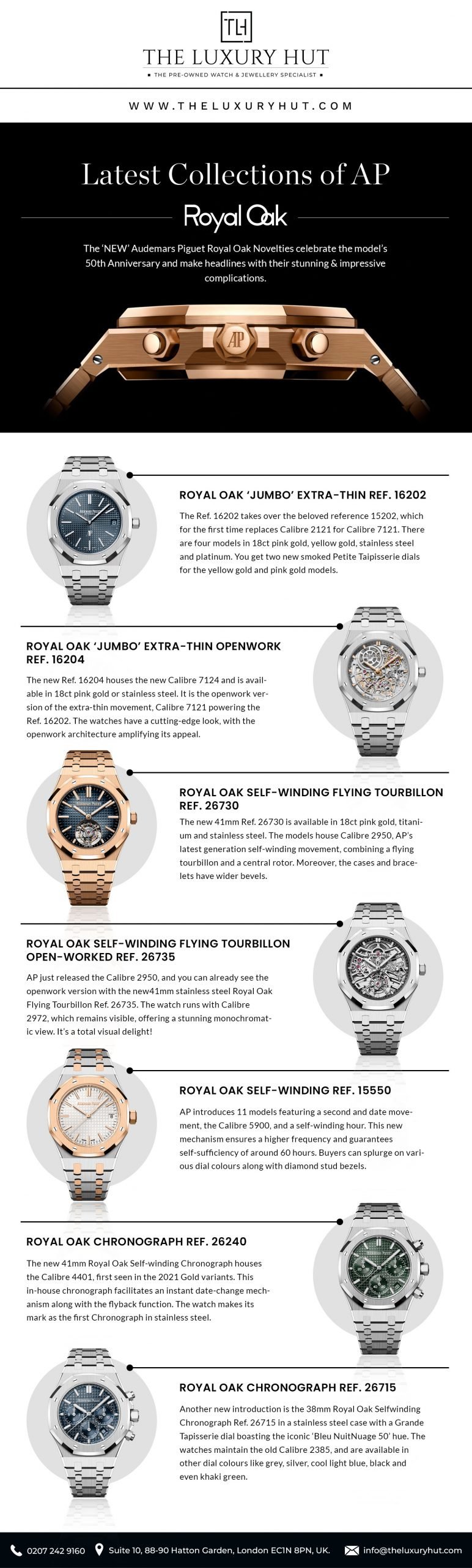 latest collections of AP royal oak watches