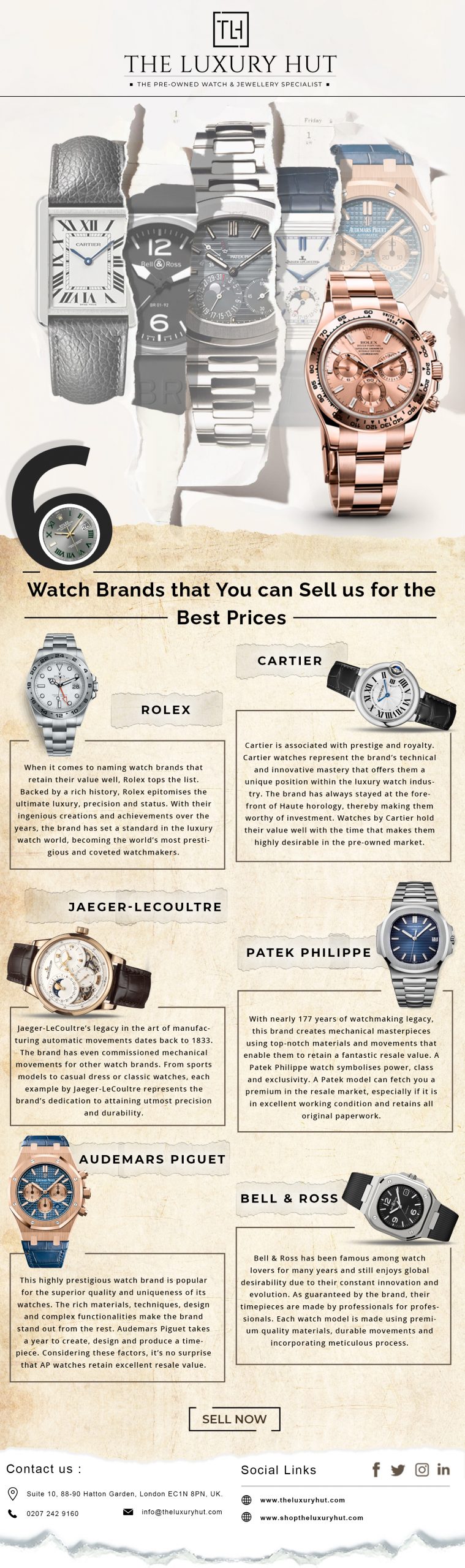 top 6 watches to sell the luxury hut