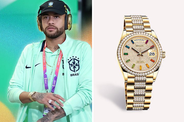 Neymar – Rolex Day Date ‘Rainbow’