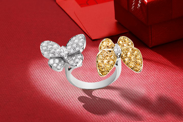 Van Cleef & Arpels Two Butterfly Ring